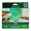 Watercolor Paint - Fine - Box of 24 Half-pans - Sennelier - La Petite Aquarelle - Hands-free
