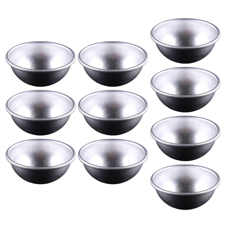 10PCS Round Cake Molds Dessert Molds Cake Pans AluminumAlloy Material Dessert Supplies Semicircle Cake Molds for Cake