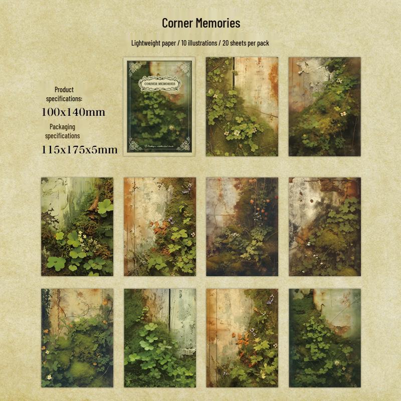 Журнал в ретро-инс стиле: Декоративная бумага серии Green Field Past
