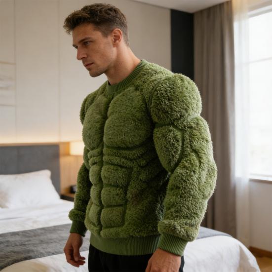 Флисовые пуловеры для мужчин и женщин, оверсайз, с круглым вырезом, с длинным рукавом, забавный 3D-цифровой принт, одежда для осени и зимы