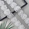 Delicate White Mesh Nail Drill Embroidery Three-Dimensional Flower Hair Accessories Skirt Bag Decoration Lace Lace Accessories