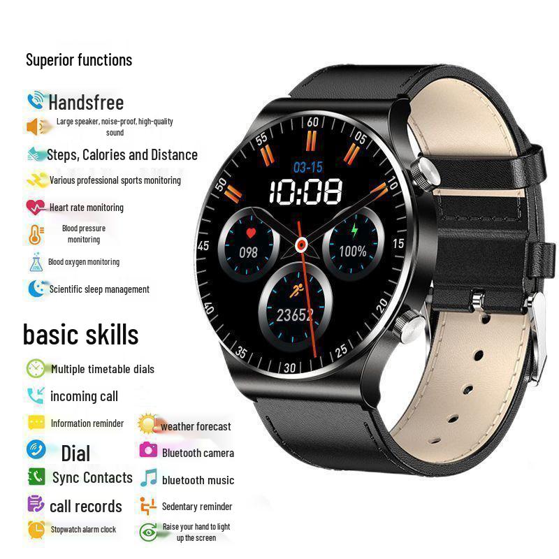Умные часы Huqiangbei GT4 2025: Черная Технология, Здоровье и Спорт, Bluetooth-вызов, Многофункциональный