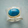 Elegant Fashion Unisex Blue Oval Natural Stone Women 'S Men 'S Alloy Ring For Women 'S Men 'S Party Jewelry Accessories