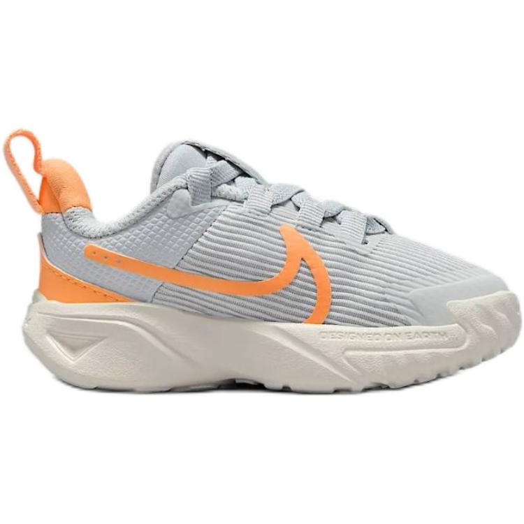 Nike Star Runner 4 Мягкие и удобные Нескользящие Износостойкие Низкие Детские Кроссовки Белый/Золотой DX7616-008