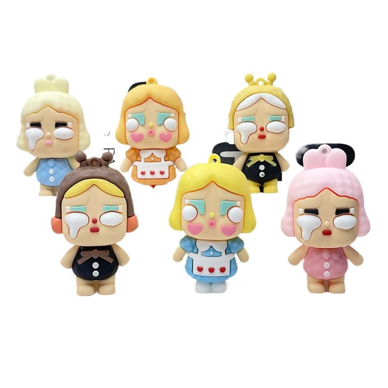 Кукла-плакса Подвеска Брелок 3D Мультяшный Мягкий Пластик Девочка Сумка Подвесное Украшение Кукла-плакса Кукла-плакса Слепая Коробка