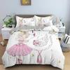 Dancing Girl Ballet Girls Comfortable Duvet Quilt Cover Pillowcase Bedding Set Children Bedroom Decoration Home Textile