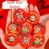 Colorful Spring Festival Brooch Cute Design New Year's Badge Brooch Decoration Badge  Gift Giving
