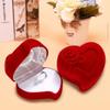 Engagement Cute Gift Storage Velvet Ring Box Wedding Ring Box Red Heart Jewelry Box