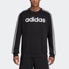 Adidas E 3S Crew Fl Толстовка на флисовой подкладке Мужские топы Черный DQ3084