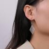 Геометрические серьги-ромбы из нержавеющей стали для женщин и девочек, водонепроницаемые, минималистичные украшения, подарок на День святого Валентина