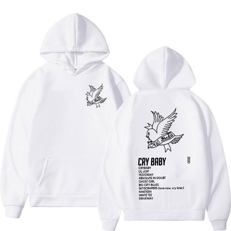 Худи с принтом музыкального альбома рэпера Lil Peep CryBaby Мужские Женские Мода Хип-Хоп Оверсайз Толстовка Осень Зима Флис Теплые Пуловеры
