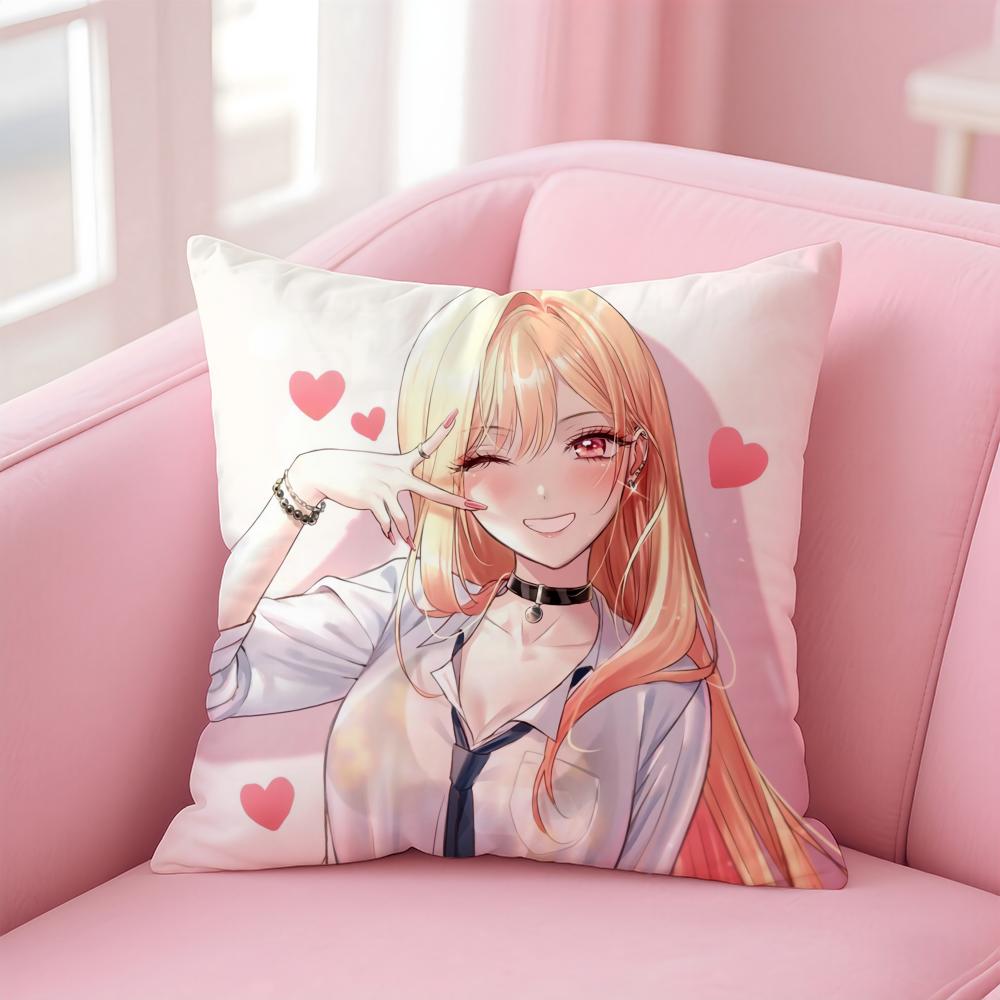 My DDressUp Darling Marin Kitagawa Cushion Cover Pillow Case Soft Skin Friendly Fabric Concealed Zipper