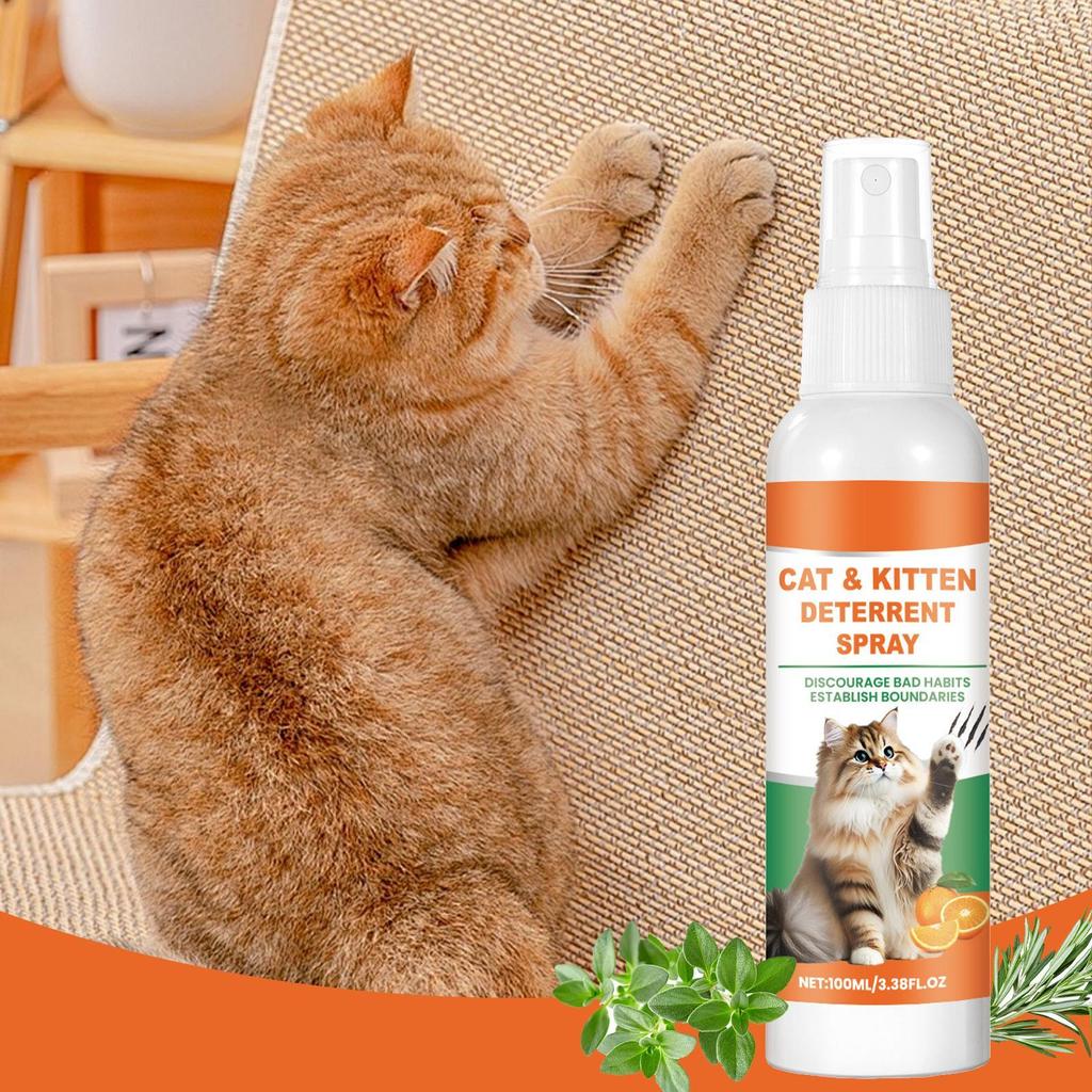 Cat No Scratch Spray 100ml Anti Scratch Furniture Protector Spray Cat Training Spray to to Keep Cats off Furniture Sofas Rugs 4