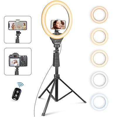 Светодиодная кольцевая лампа UBeesize с штативом 158 см для фотографии, смартфона, актрисы, видео, высокой записи, совместимая со смартфонами, цвет 12 дюймов, свет,