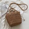 Elegant Summer Handwoven Bag For Women Stylish Rattan Crossbody Beach Tote