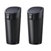 Prudencrose Mini Car Trash Set of with Compact Drink Holder Car Small Trash Can Cans, 2, Lids, Leak-Proof, Design, Compatible, Storage,