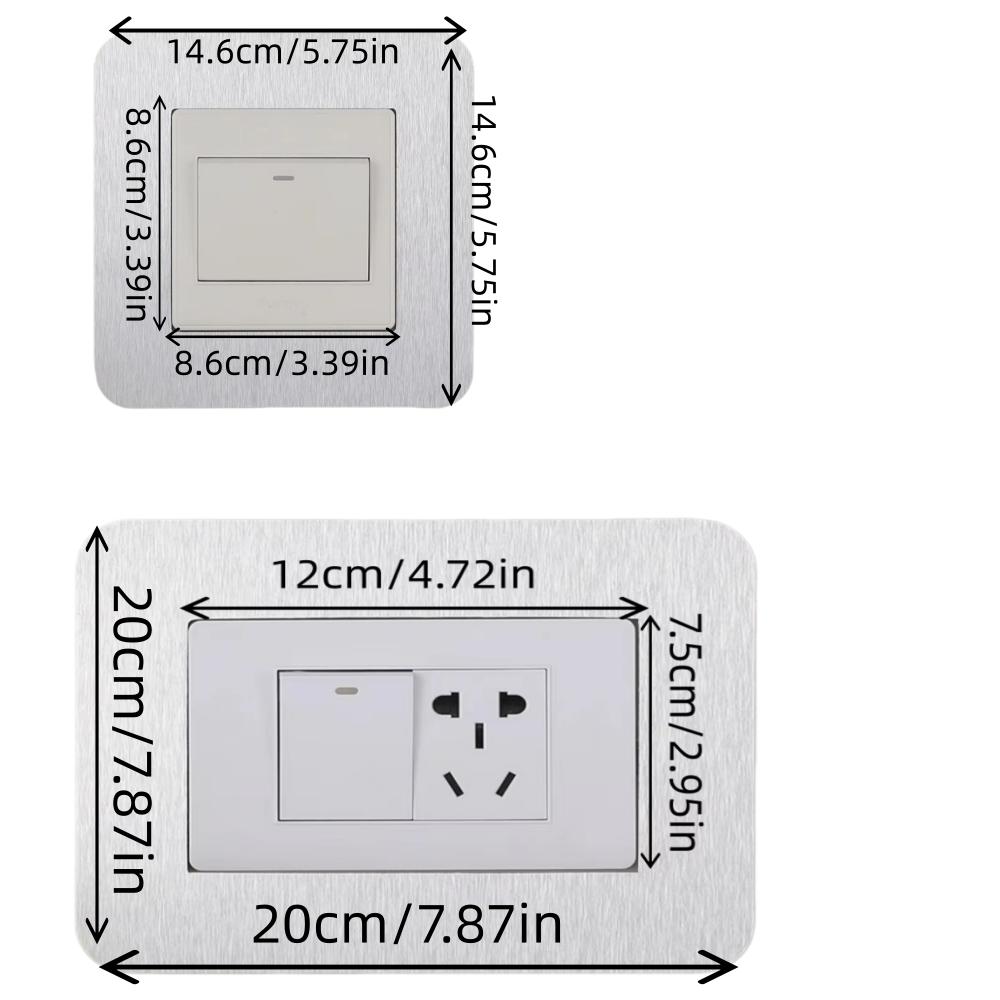 1 шт. 8,6 см x 8,6 см / 7,5 см x 12 см Простой Декор Гостиной Домашний Декор Наклейки на Выключатель Настенная Наклейка Защитная Наклейка на Выключатель