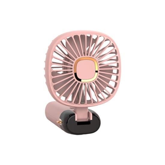 Портативный ручной вентилятор с цифровым дисплеем, регулировка 90 градусов, 5 скоростей, низкий уровень шума, складная конструкция, персональный вентилятор