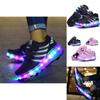 Versatile Led Shoes With Wheels Mesh Roller Skate Glowing Kid Luminous Unisex Sneakers