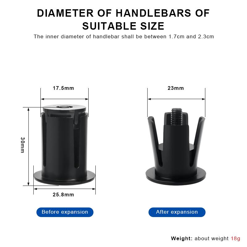 Заглушки для руля велосипеда, расширяющиеся, регулируемые, фиксирующие, пластиковые заглушки для руля, для шоссейного велоспорта, горного велосипеда, заглушки для ручек
