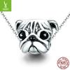 New S925 Sterling Silver Puppy Diy Animal Loose Beads Bracelet Jewelry Accessories Scc834