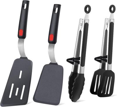 Winsall Силиконовая лопатка Кухонные щипцы Силиконовые Силиконовые кухонные щипцы для приготовления пищи и барбекю 4 штуки Жаростойкие & (с Советами) - Термостойкий