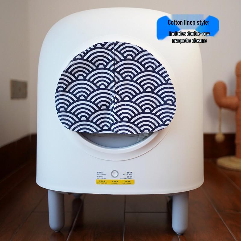 Автоматический туалет для кошек Petree второго поколения с защитой от запаха, пыленепроницаемой шторкой и мешком для отходов.