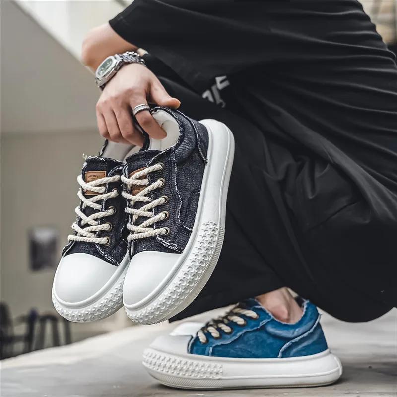 2024 Новые дышащие повседневные кроссовки для скейтбординга Удобные спортивные туфли с мягкой подошвой Шнуровка Кроссовки из парусины с мелким горлом