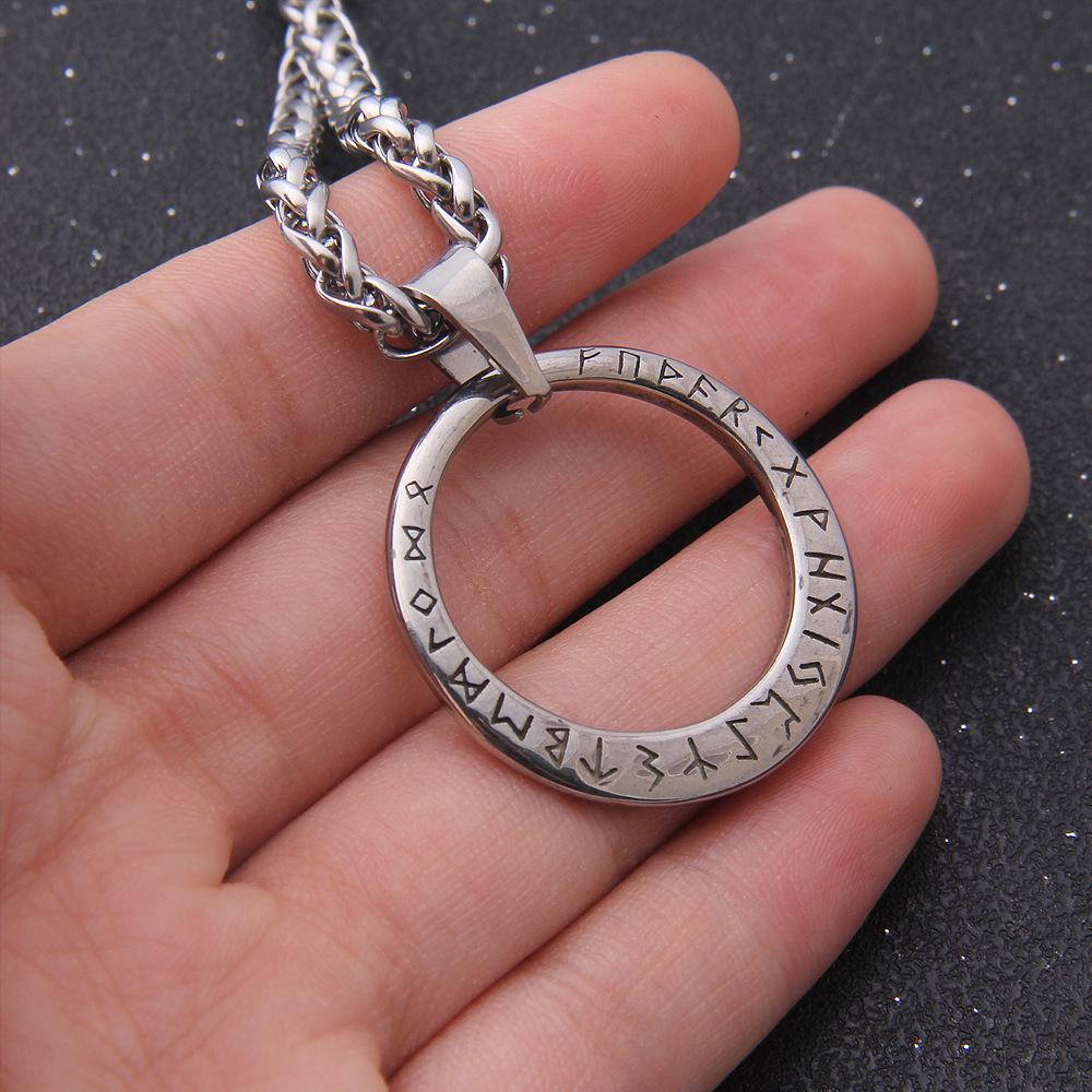 Подвеска из нержавеющей стали с цепочкой 60 см, винтажное мужское ожерелье-амулет в стиле скандинавской мифологии