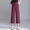 Женские летние драпирующиеся брюки-палаццо, Новинка 2025, Универсальные и повседневные, Тонкие прямые длиной 9/10