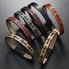 Hanmade Women Wristband Braided Fashion 1PC Bracelet Cross Men Bangle PU Leather Love