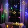 Holiday Christmas Light Outdoor Indoor Starry String Fairy Light EU220V Moon Star Lamp Hanging LED String For Home Garland Decor Party Light 8 Modes