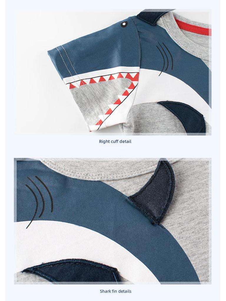 2025 Детская корейская футболка с коротким рукавом - повседневная одежда для мальчиков