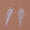 Silver Plated Necklace Set S925 Silver Earring Set Silver Plated Jewelry Girls Tassel Wicker Earrings Necklace Set