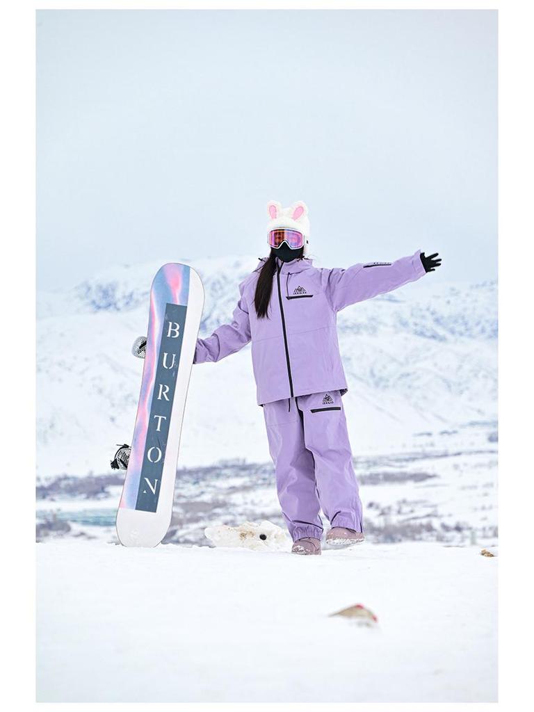 Зимний ветрозащитный водонепроницаемый лыжный костюм с хлопковой подкладкой и теплым капюшоном с принтом букв для мужчин и женщин