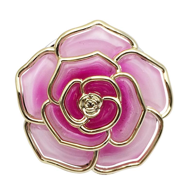 Foldable Rose Flower Handbag Hanger: Metal & Plastic Hook for Table Edge and Christmas Stocking.