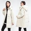 Женские хлопковые куртки средней длины с капюшоном, универсальные, модные, для среднего и молодого возраста, утолщенные теплые куртки, пуховики