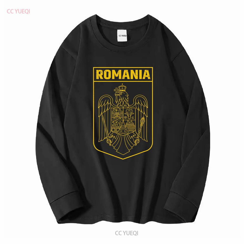 Мужская патриотическая футболка с флагом Румынии, национальный логотип, герб страны, румынская, с длинным или коротким рукавом, винтажная, слегка стираная