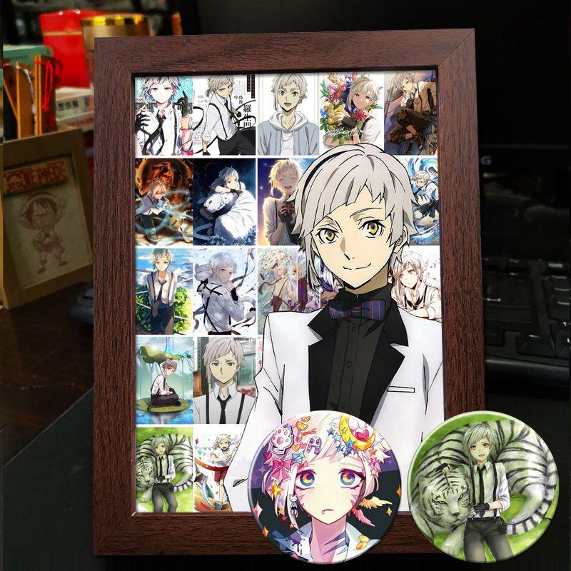 Рамка для фото в стиле аниме Bungo Stray Dogs: Дазай Осаму, Рюносуке Акутагава, Накахара Чуя - готовый стенд для фотоколлажа в подарок