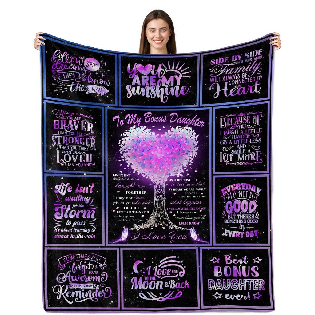 Christmas or birthday gifts Printed Blanket for Sofa Bed Travel Camping Living Room Office Conditioning Blanket