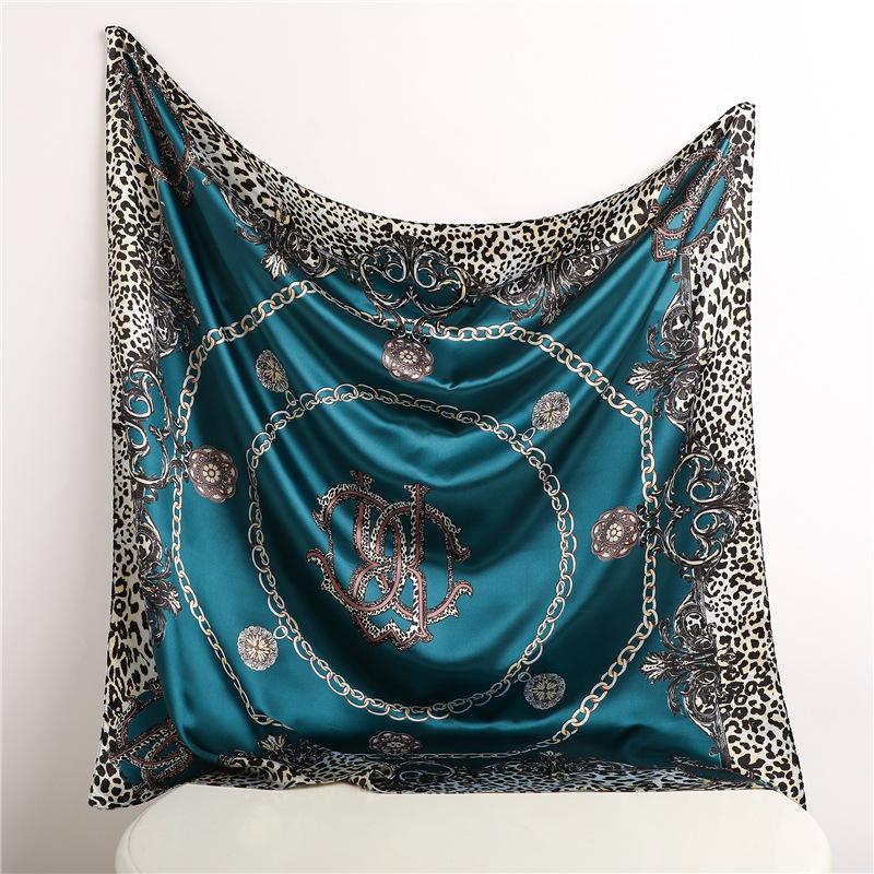 90 * 90cm New Silk Scarf Women'S Spring And Summer Decorative Scarf Sunscreen Travel Shawl Autumn And Winter Scarf Thin Edition