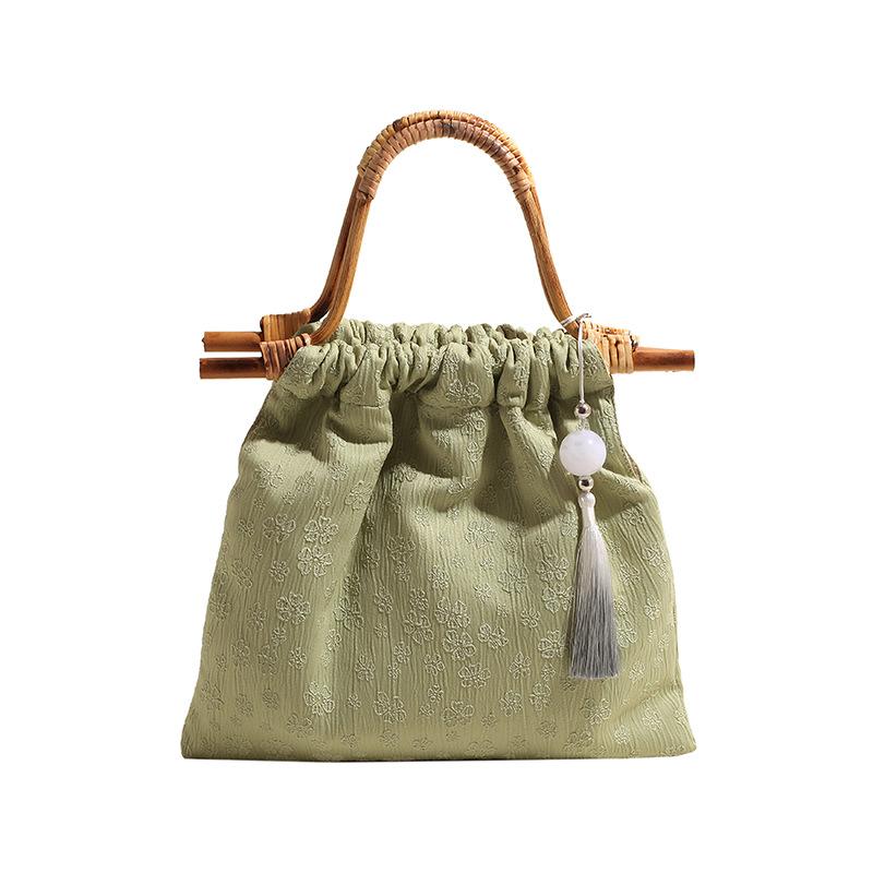 Новый китайский стиль, иностранный стиль, сумка большой вместимости, женская модная бамбуковая сумка Tide, сумка для поездок на работу