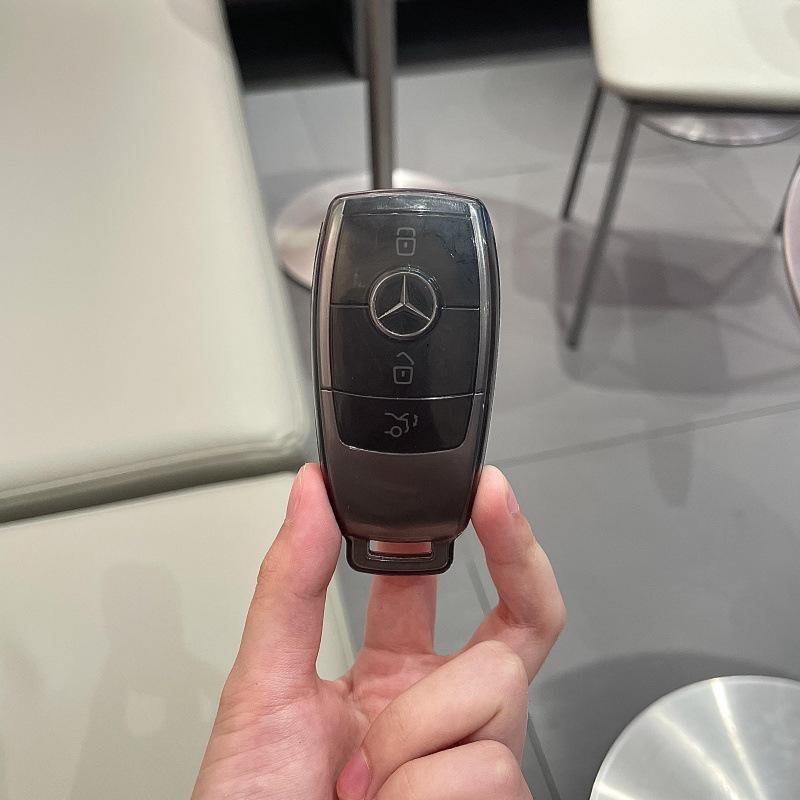 Прозрачный чехол для ключа для Mercedes E300L/E350EL/2024 GLE450/B200 с большой пряжкой G