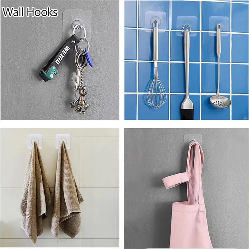 100 шт. винтовые крючки мощные наклейки непробиваемые подвесные рамки для картин ванная комната органайзеры многоцелевые без клейких следов