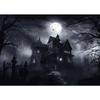 Ужасы Темный лес Призрачное кладбище Ночь Фон Плакат и принты Печать на холсте Настенная картина для гостиной Домашний декор