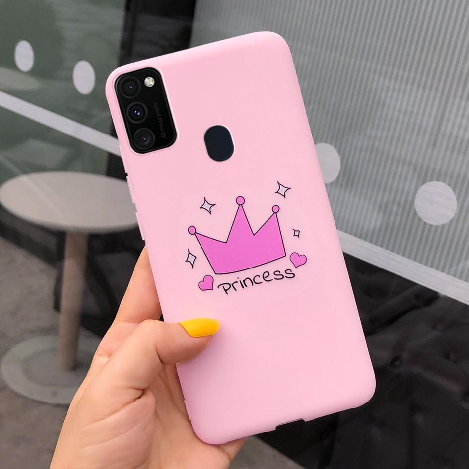 Чехол для Samsung M21 6,4 дюйма Мягкий силикон Сердечко TPU Чехол для Samsung Galaxy M21 M 21 SM-M215F M215 Задняя панель телефона Funda
