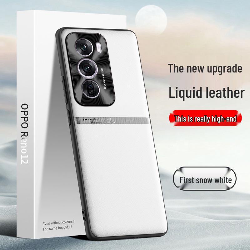 Чехол Liquid Leather Anti-Fall для мобильного телефона Oppo Reno12