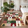 Christmas Printed Square Area Rug Soft Non Slip Floor Carpet For Bedroom Holiday Gift