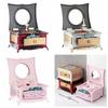 Save Space Ballerina Music Box With Makeup Mirror Jewelry Storage Box  Children