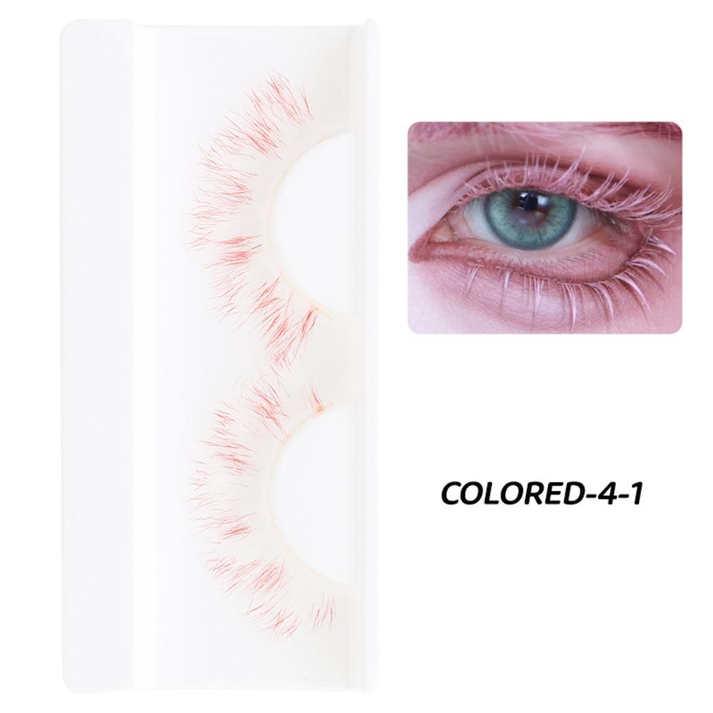 1/3 Pairs Blue Pink Fake Lashes Natural Long Eye Lashes Colorful Eyelashes  for Women Girls and COS